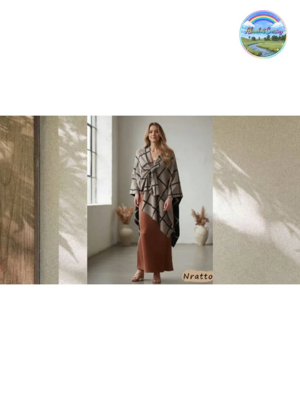 Elegant Reversible Shawl Wrap Open Front Poncho Cape Cardigan for Travel Gift